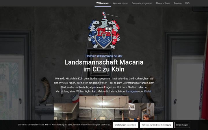 Screenshot of macaria.de