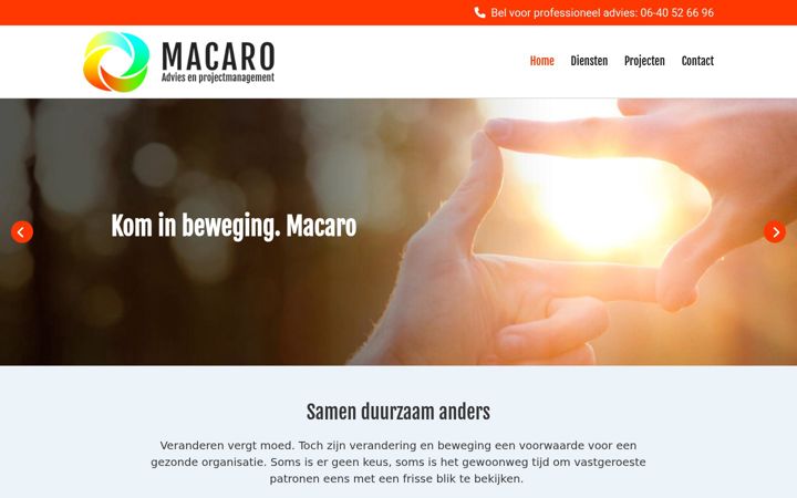 Екранна снимка на macaro.nl