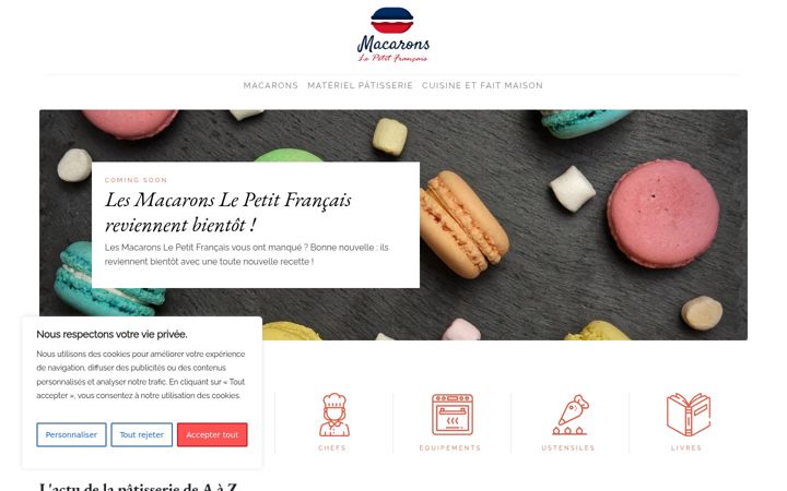 Screenshot of macarons-lepetitfrancais.fr