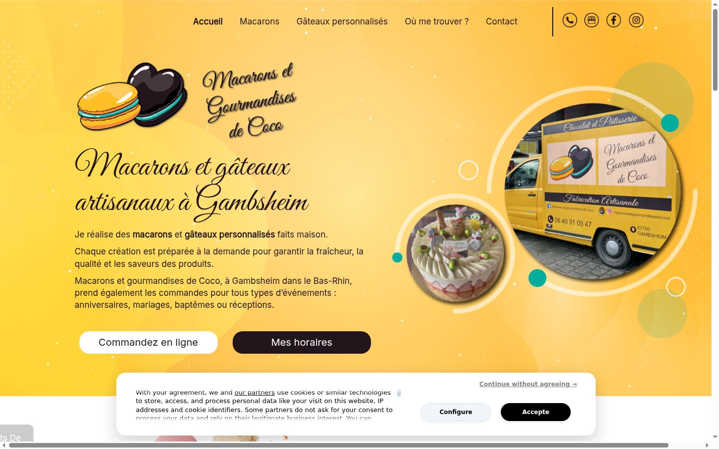 Screenshot van de toestemmingsbanner zoals getoond vóór enige interactie