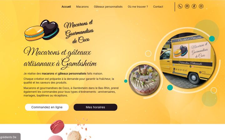 Screenshot of macaronsetgourmandisesdecoco.com
