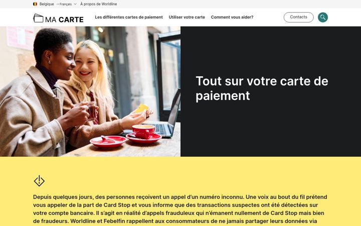 Screenshot of macarte.be