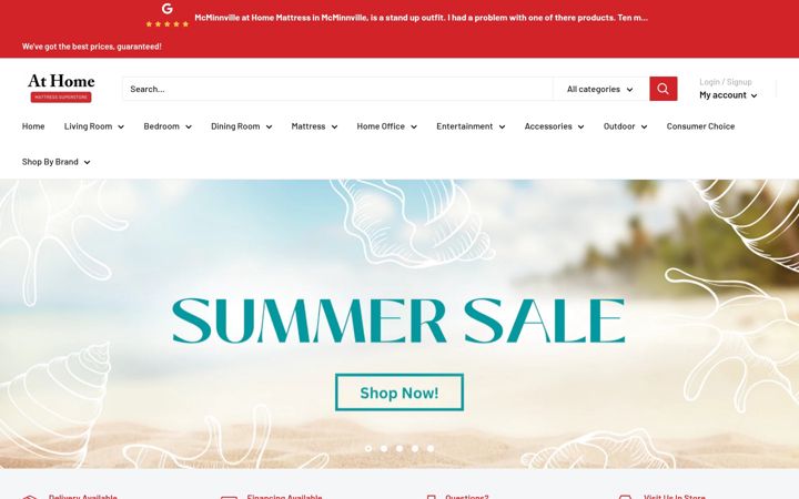 Screenshot of macathomefurnitureandmattress.com