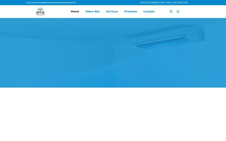 Screenshot of macaubaarcondicionado.com.br