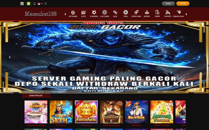 Screenshot of macaubet188.net