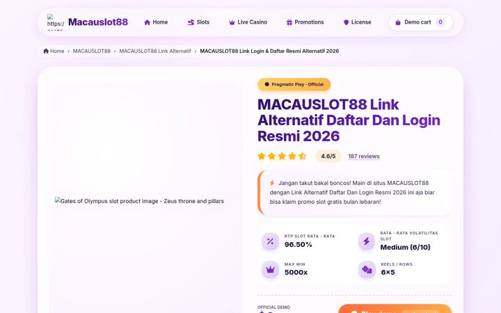 Posnetek zaslona macauslot88.id