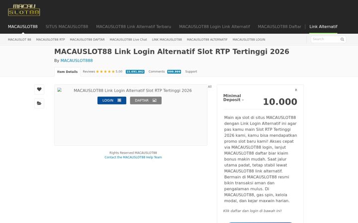 Screenshot di macauslot88k.com