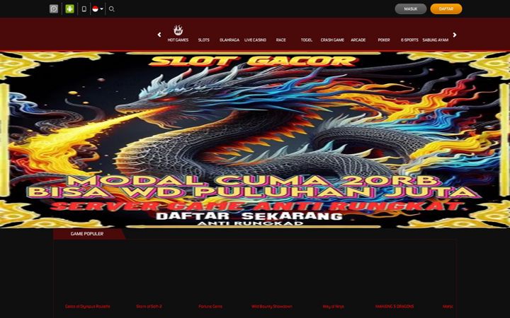 Screenshot of macauslotlogin.com
