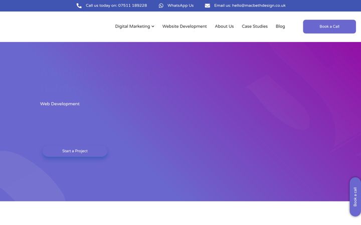 Screenshot of macbethdesign.co.uk
