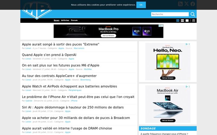 Screenshot of macbidouille.com