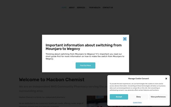 Screenshot of macbonchemist.com