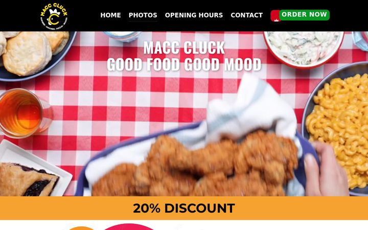 Screenshot of macc-cluck.co.uk