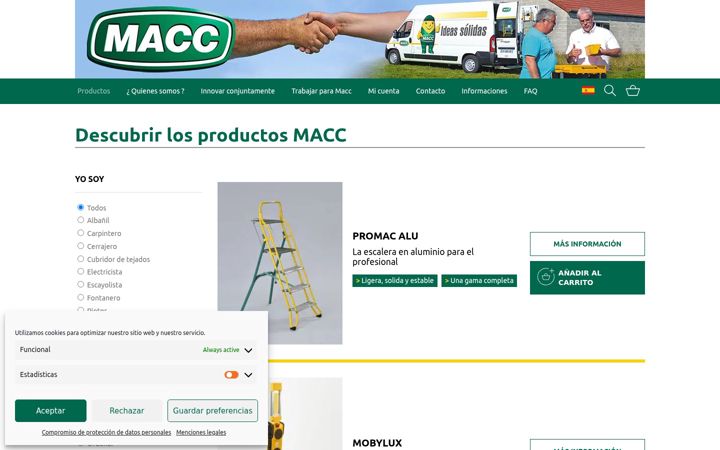 Screenshot of macc.es