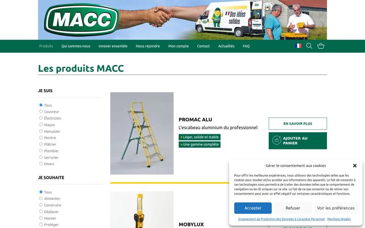 Screenshot of macc.fr