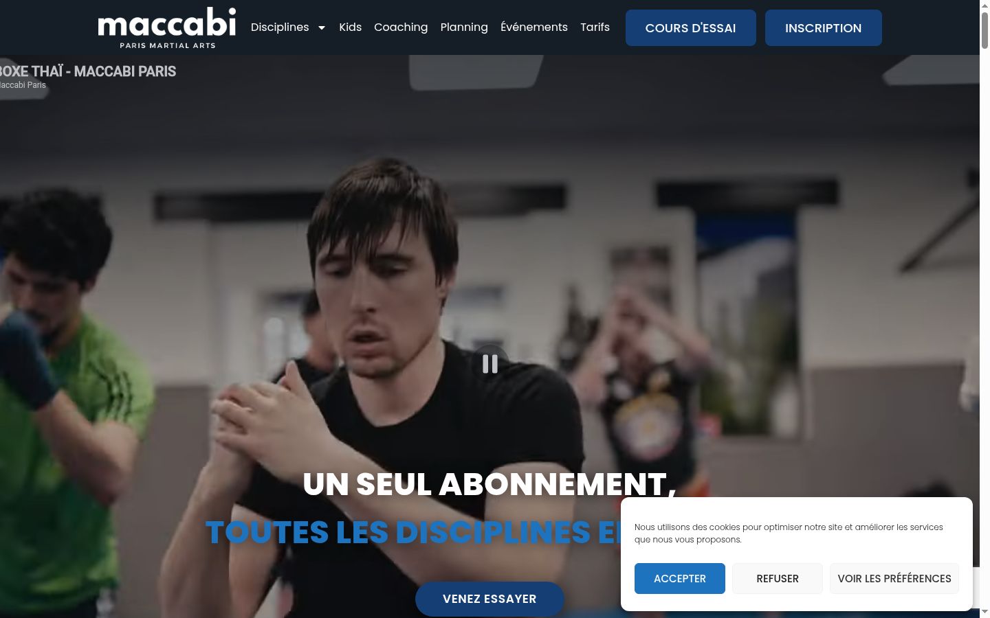 Screenshot tal-banner tal-kunsens muri qabel kwalunkwe interazzjoni
