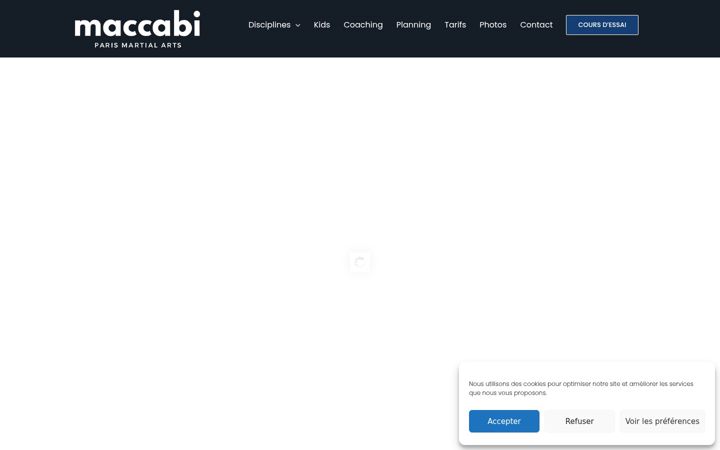 Screenshot of maccabiparis.com