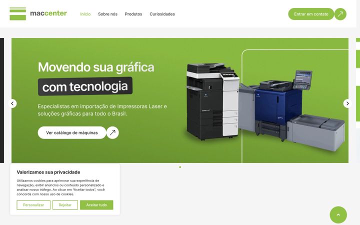 Screenshot of maccenterbh.com.br