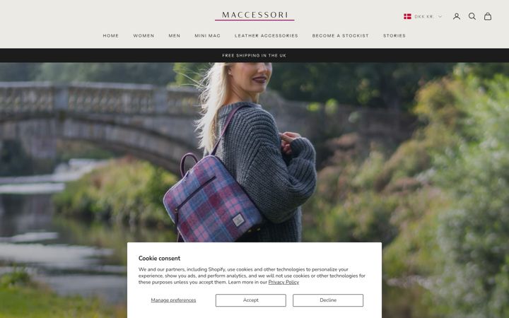 Screenshot of maccessori.com
