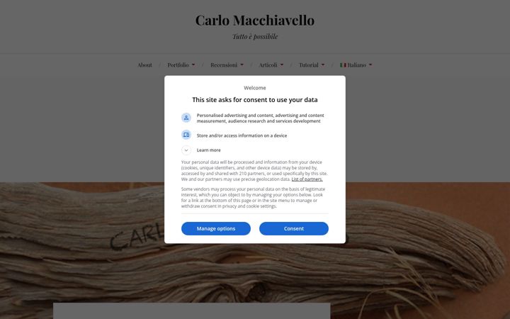 Screenshot of macchiavello.com