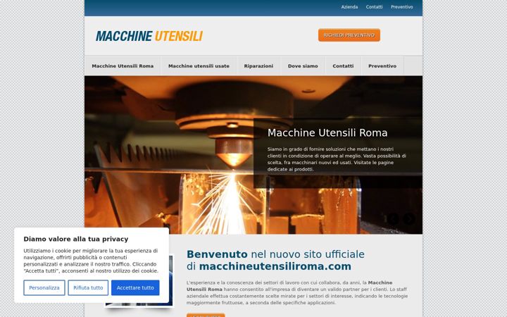 Screenshot of macchineutensiliroma.com