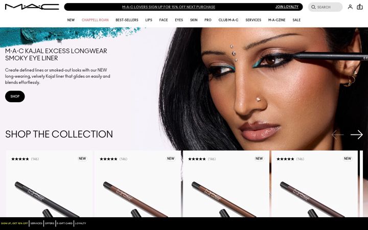 Ekrano kopija maccosmetics.com