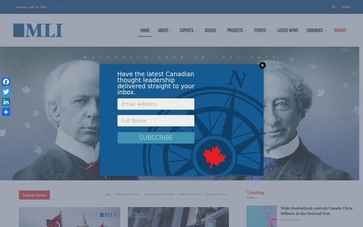 Screenshot of macdonaldlaurier.ca
