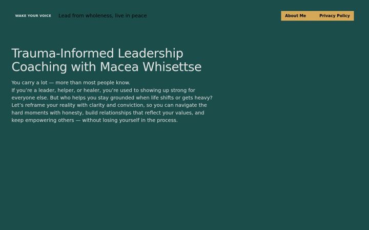 Screenshot of maceawhisettsecoaching.com