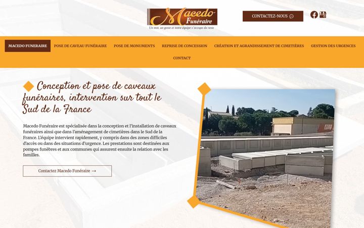 Screenshot of macedofuneraire.com