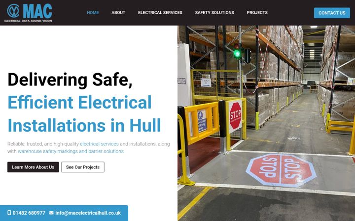 Screenshot of macelectricalhull.co.uk