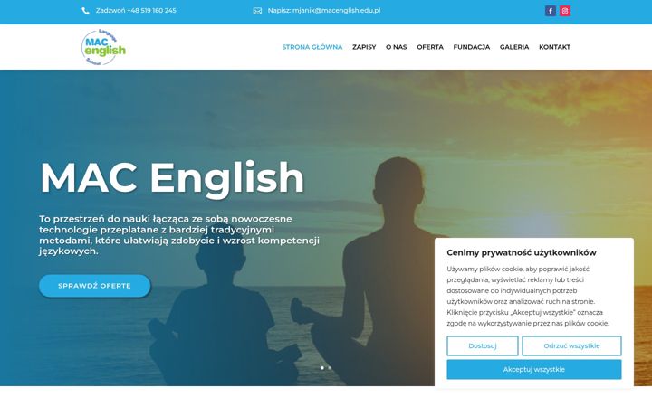 Screenshot of macenglish.edu.pl