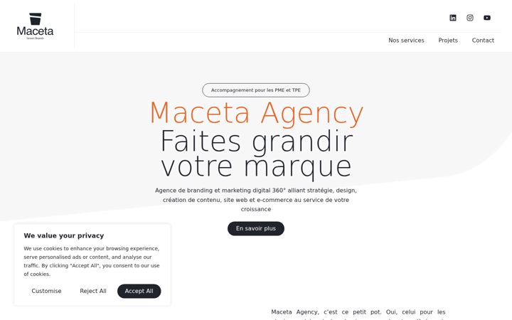 Screenshot of maceta-agency.be