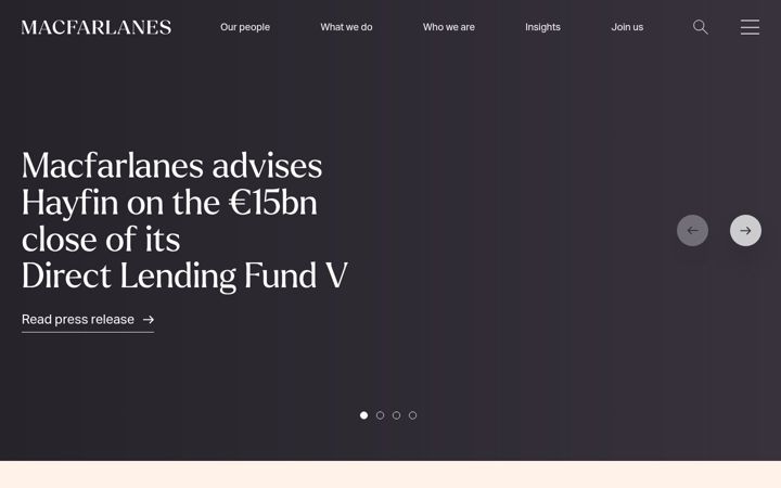 Screenshot of macfarlanes.com
