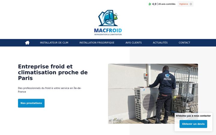 Screenshot of macfroid.fr