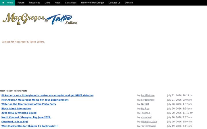 Screenshot of macgregorsailors.com