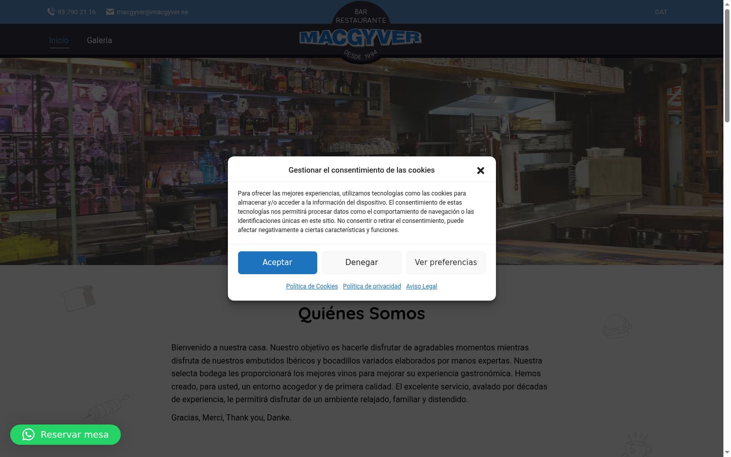 Screenshot tal-banner tal-kunsens muri qabel kwalunkwe interazzjoni