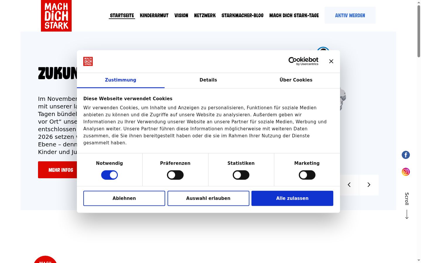 Captură de ecran a bannerului de consimțământ afișat înainte de orice interacțiune