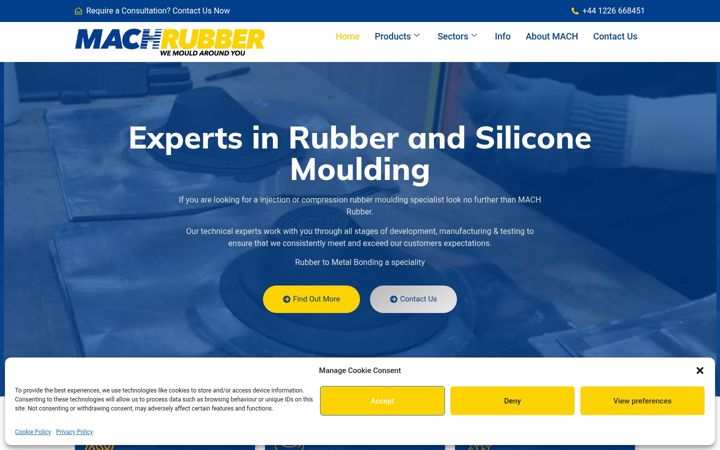 Screenshot of mach-rubber.com