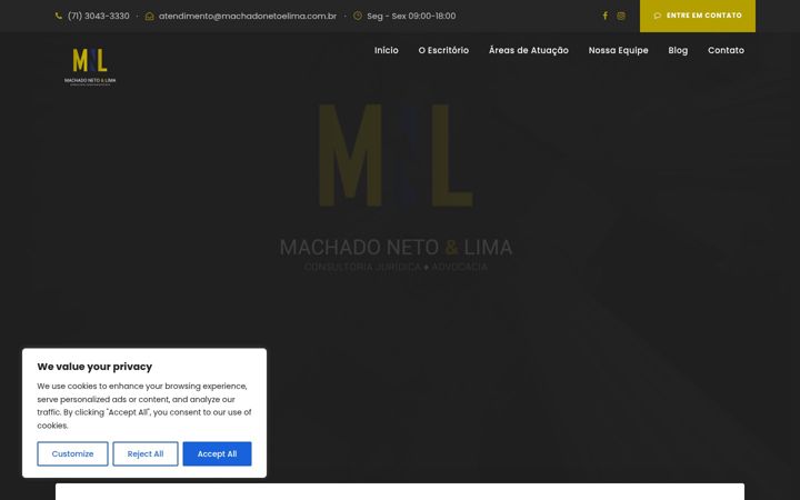 Screenshot of machadonetoelima.com.br