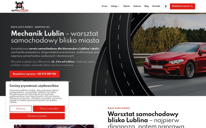 Screenshot of machautoserwis.pl