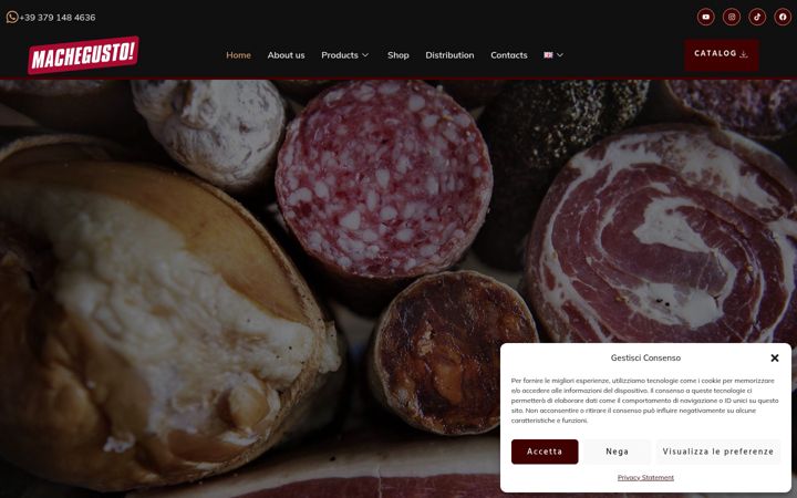Screenshot of machegusto.com