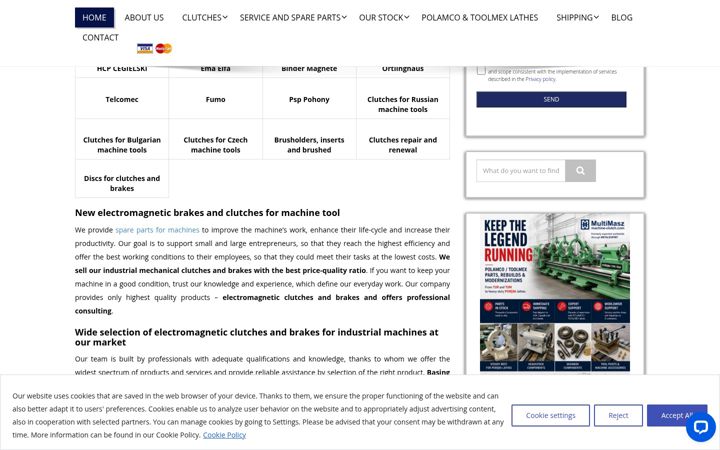 Screenshot of machine-clutch.com