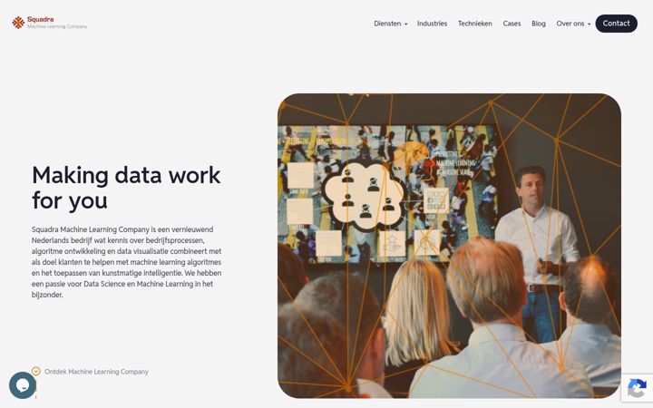 Screenshot of machine-learning-company.nl