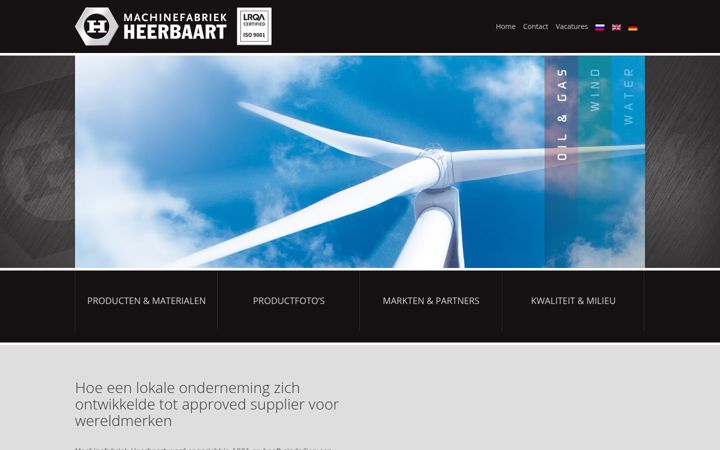 Screenshot van machinefabriek-heerbaart.com