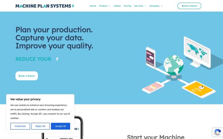 Screenshot of machineplan.uk