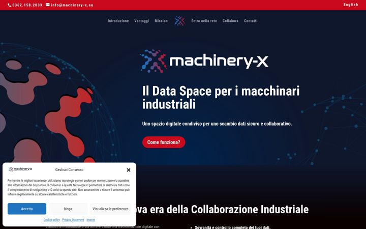 Screenshot of machinery-x.eu