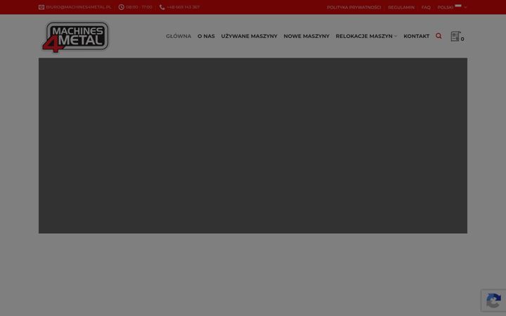 Screenshot of machines4metal.pl