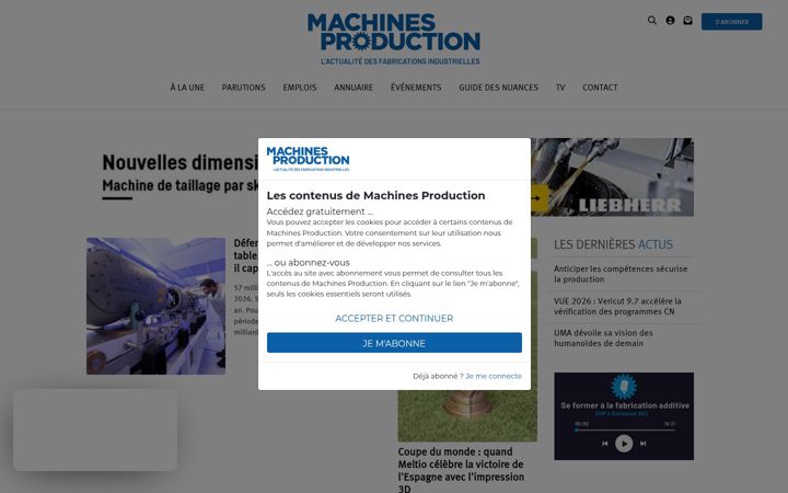 Screenshot of machinesproduction.fr
