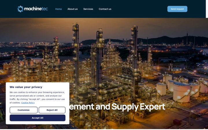 Screenshot of machinetec.net