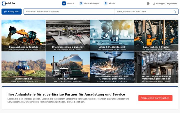 Screenshot of machinio.de