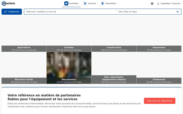 Screenshot of machinio.fr